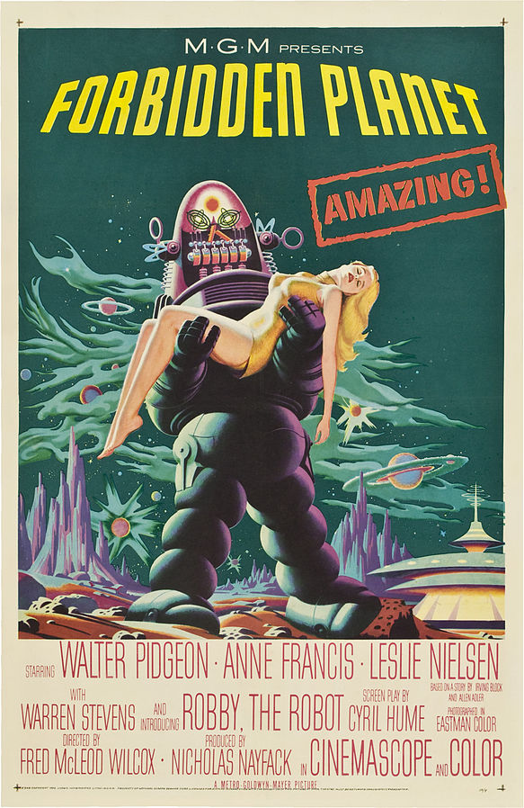 Афиша к фильму "Запретная планета", 1956 год